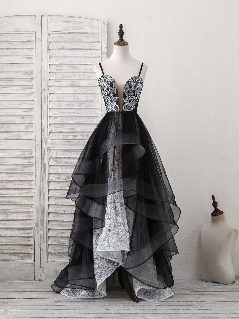 black and silver prom dresses